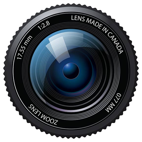 2018. Adobe Illustrator rendering of a camera lens.