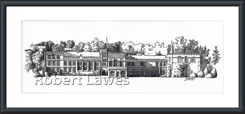 Ford Abbey Pen and Ink Sketch