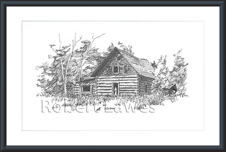 Log Cabin Sketch