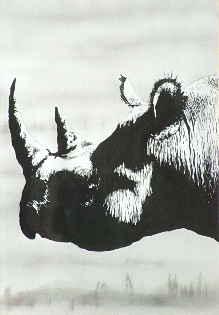 Rhino Profile Ink and Bamboo Pen