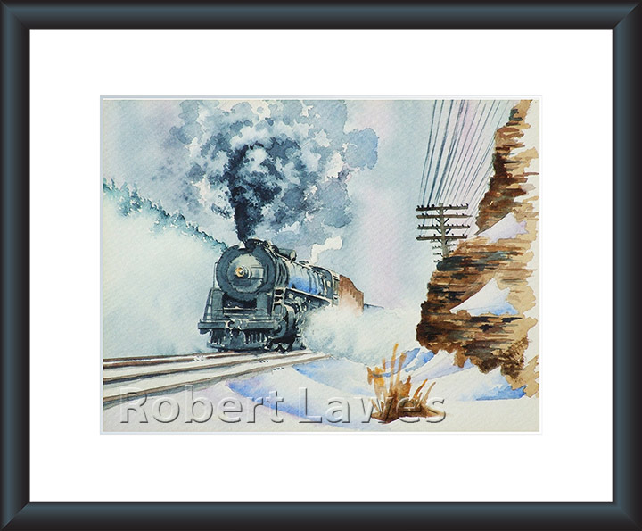 Steam Locomotive Watercolour